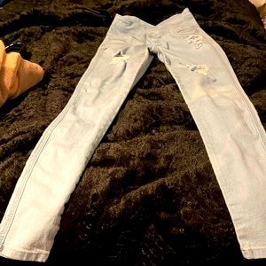 Size 3 worn twice jeans made by almost famous size one for mid rise skinny